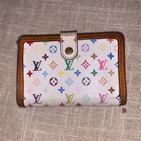 Louis Vuitton x Takashi Murakami kiss lock wallet white multicolor 